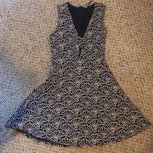 Textured Fit & Flare Dress